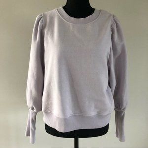 Womens Maison dAmélie balloon sleeve pale lilac sweatshirt size L